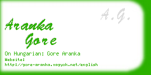 aranka gore business card